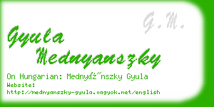 gyula mednyanszky business card